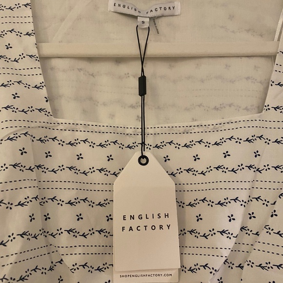 English Factory Floral Cotton Mini Dress NWT - Picture 3 of 7